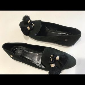 ☃️☃️ISABELLA LORUSSO Women’s Black Suede Leather Flats EU 41/ 10 US